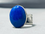 Superb Important (d) Native American Navajo Lapis Sterling Silver Ben Begaye Ring-Nativo Arts