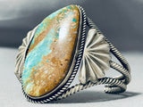 Spectacular Vintage Native American Zuni Royston Turquoise Sterling Silver Bracelet-Nativo Arts