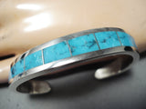 Fabulous Zuni Turquoise Sterling Silver Bracelet Native American-Nativo Arts