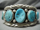 Quality Vintage Native American Navajo Natural Turquoise Sterling Silver Native Bracelet-Nativo Arts