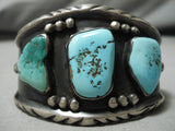 Early Vintage Navajo Turquoise Sterling Silver Native American Bracelet-Nativo Arts