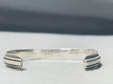 Intricate & Lovely Vintage Native American Zuni Needle Turquoise Sterling Silver Bracelet-Nativo Arts