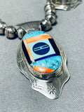 Best Frank Yazzie Vintage Native American Navajo Turquoise Sterling Silver Necklace-Nativo Arts