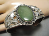 Early 1900's Vintage Native American Navajo Cerrillos Turquoise Sterling Silver Bracelet Old-Nativo Arts