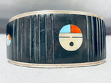 Best Vintage Native American Navajo Chris Tom Turquoise Sterling Silver Onyx Bracelet-Nativo Arts