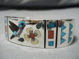 Marvelous Vintage Zuni Native American Laconsello Sterling Silver Bracelet-Nativo Arts