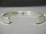 Fantastic Vintage Navajo Sterling Silver Bracelet Old Native American-Nativo Arts