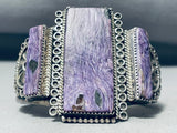 The Best Vintage Native American Navajo Charoite Sterlig Silver Bracelet-Nativo Arts