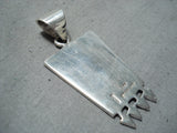 Amazing Santo Domingo Native American Sterling Silver 14k Gold Pendant-Nativo Arts
