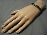 Amazing Vintage Navajo Turquoise Heishi Sterling Silver Native American Bracelet-Nativo Arts
