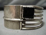 Fabulous Vintage Navajo Native American Sterling Silver Cuff Bracelet-Nativo Arts