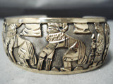 Simbolo Vintage Native American Navajo Sterling Silver & Gf Storyteller Bracelet-Nativo Arts