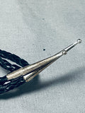 Fascinating Vintage Native American Zuni Sterling Silver Bolo-Nativo Arts