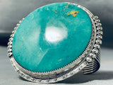 One Of Ther Biggest Native American Navajo Royston Turquoise Sterling Silver Bracelet-Nativo Arts