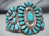 Authentic Vintage Native American Navajo Larry Moses Begay Turquoise Sterling Silver Bracelet-Nativo Arts