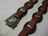 Important Vintage Native American Navajo Nel Burbank Sterling Silver Concho Belt Old-Nativo Arts
