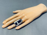 One Of The Best Vintage Native American Navajo Sugilite Inlay Sterling Silver Ring-Nativo Arts
