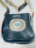 Mini Pouch Purse Sterling Silver Vintage Native American Navajo Turquoise-Nativo Arts