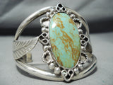 Huge Vintage Native American Navajo Royston Turquoise Sterling Silver Bracelet-Nativo Arts