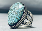 One Of The Best Vintage Spiderweb Turquoise Sterling Silver Ring-Nativo Arts