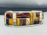 One Of The Most Unique Ever Native American Navajo Tigers Eye Sterling Silver Bracelet-Nativo Arts
