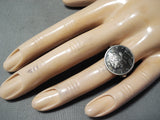 Superior Navajo Mercury Dime Sterling Silver Ring Native American-Nativo Arts