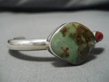 Important Vintage Native American Navajo Damale Turquoise Sterling Silver Bracelet Cuff-Nativo Arts