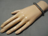 Amazing Vintage Navajo Deep Stampings Sterling Silver Native American Bracelet-Nativo Arts