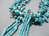 One Of Best Vintage Native American Navajo Turquoise Nugget Jacla Necklace Old-Nativo Arts