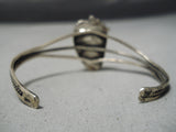 Exceptional Vintage Native American Navajo New Lander Turquoise Sterling Silver Bracelet-Nativo Arts