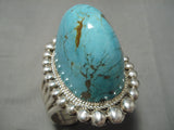 The Largest Protruding Domed Turquoise Sterling Silver Native American Navajo Bracelet-Nativo Arts