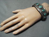 Native American Important Snake Vintage Navajo Royston Turquoise Sterling Silver Snake Bracelet-Nativo Arts