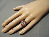 Museum Vintage Zuni Native American Turquoise Sterling Silver Ring Old-Nativo Arts
