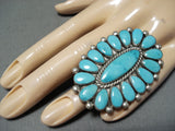 Very Important Alice Quam Vintage Native American Zuni Turquoise Sterling Silver Ring-Nativo Arts