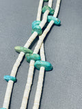 Native American Very Old Vintage Santo Domingo Turquoise Shell Necklace-Nativo Arts