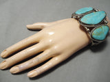 One Of The Best Vintage Native American Navajo Royston Turquoise Sterling Silver Bracelet-Nativo Arts
