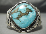 One Of The Best Vintage Native American Navajo Old Morenci Turquoise Sterling Silver Bracelet-Nativo Arts