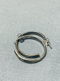 Beautiful Vintage Native American Navajo Sterling Silver Hoop Earrings-Nativo Arts