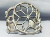 Dreamcatcher Very Rare Huge Vintage Native American Navajo Sterling Silver Bracelet-Nativo Arts