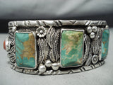 Authentic Vintage Native American Navajo Royston Turquoise Sterling Silver Bracelet Old-Nativo Arts