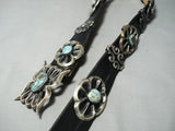 Heavy Older Vintage Native American Navajo Old Deposit Turquoise Sterling Silver Concho Belt-Nativo Arts