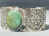 Detailed San Felipe Royston Turquoise Sterling Silver Bracelet-Nativo Arts