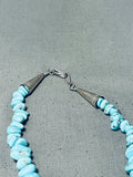 Beautiful Vintage Native American Navajo Kingman Turquoise Sterling Silv Er Necklace-Nativo Arts