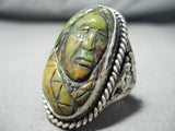 One Of The Most Detailed Vintage Royston Turquoise Sterling Silver Ring-Nativo Arts