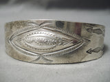 Earlier 1900's Vintage Native American Navajo Whirling Logs Sterling Silver Bracelet Old-Nativo Arts