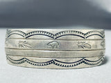 Fan Platero Vintage Native American Navajo Hand Forged Sterling Silver Bracelet-Nativo Arts