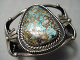 One Of Best Vintage Native American Navajo Royston Turquoise Sterling Silver Bracelet Old-Nativo Arts