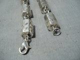 Fascinating Vintage Navajo Native American Sterling Silver Link Bracelet-Nativo Arts