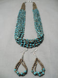 Native American Important Santo Domingo Jose Coriz Turquoise Heishi Sterling Silver Necklace-Nativo Arts