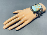 One Of The Best Vintage Native American Navajo #8 Turquoise Sterling Silver Bracelet-Nativo Arts